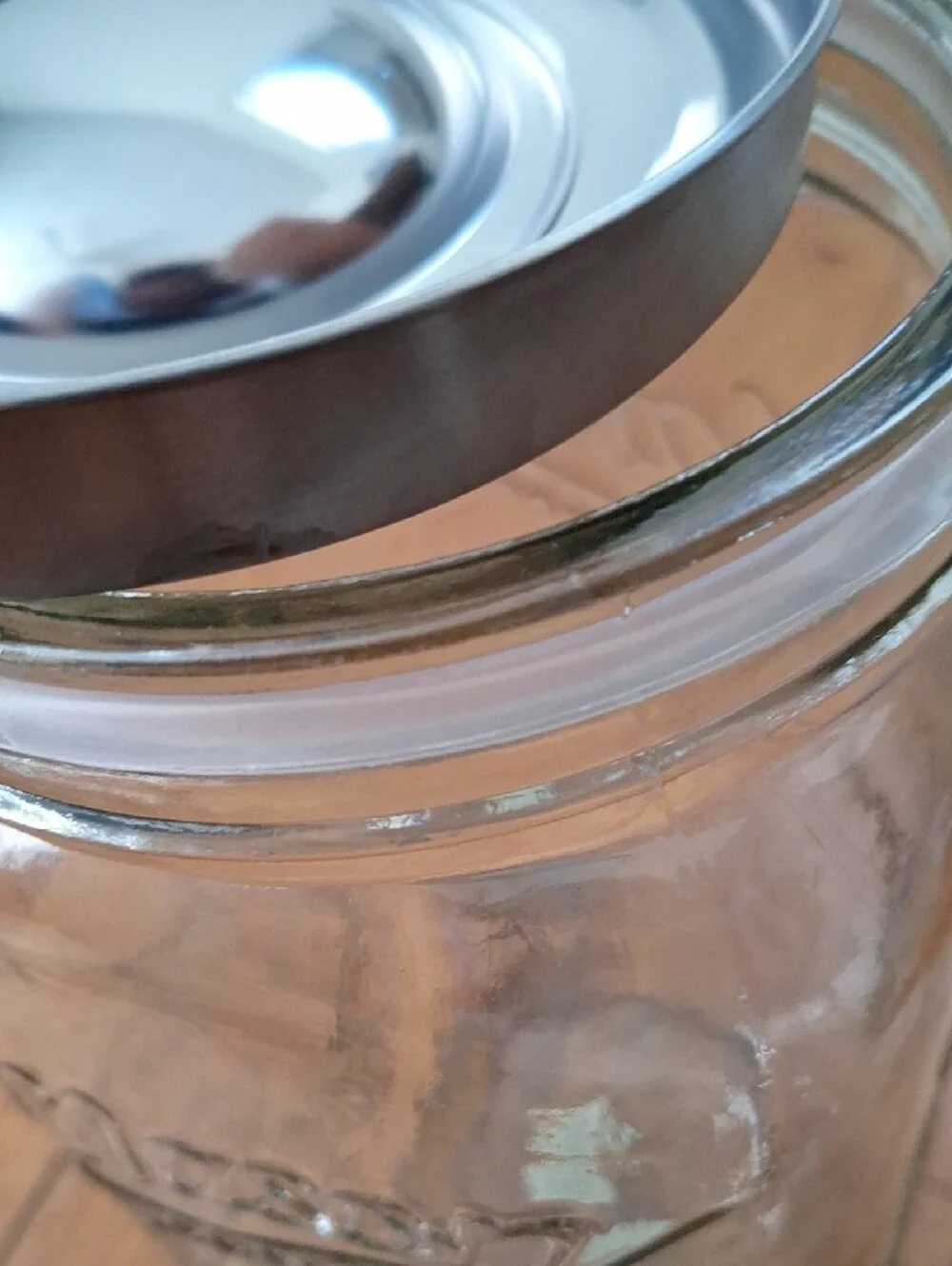 Mason Clear Glass Storage Jar with Silver Metal Lid